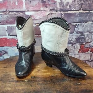 Vintage 90's Glacee Leather/Cowhide Western Boots